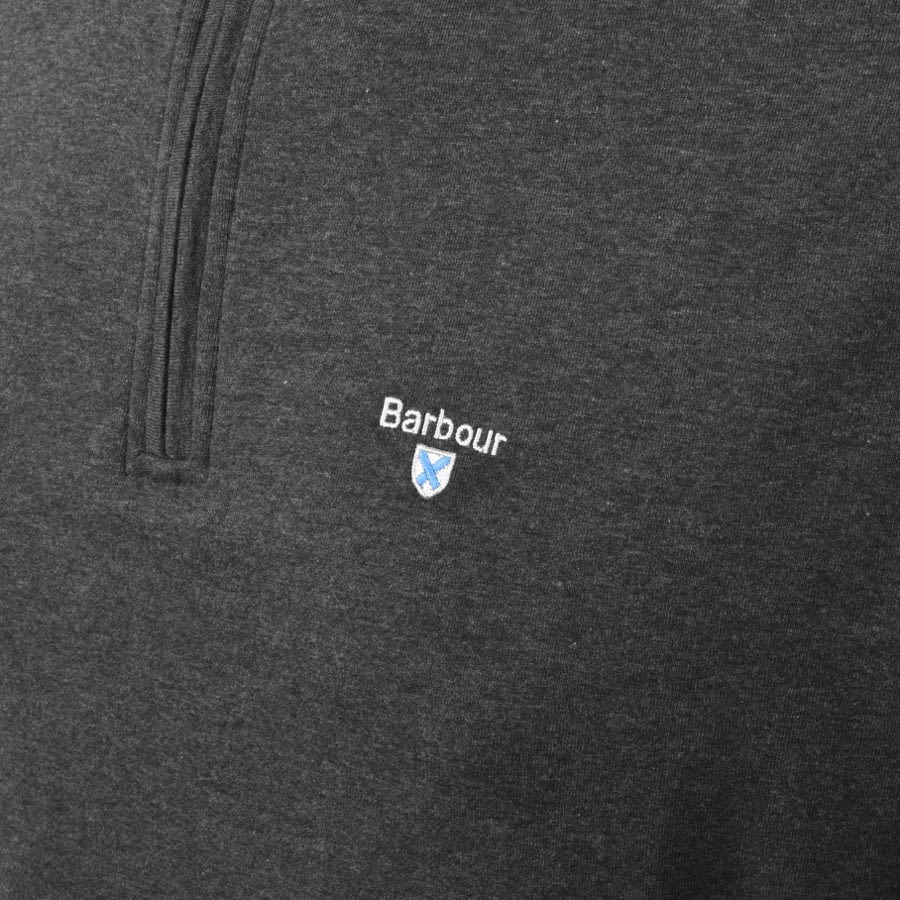 Alternative Image for ProductBarbour Half Zip Sweatshirt Grey3